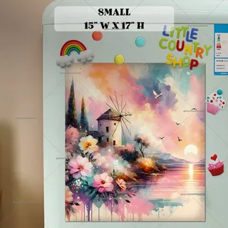 Preview of Pretty Summer Windmill magnet in Small size.