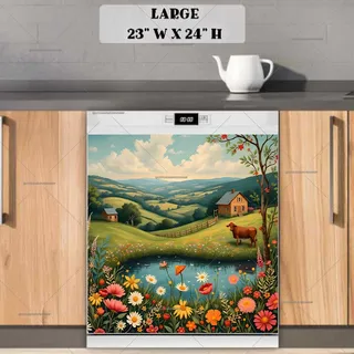 Preview of Summertime at the Farmhouse magnet in Large size.