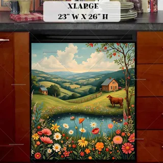 Preview of Summertime at the Farmhouse magnet in Extra Large size.