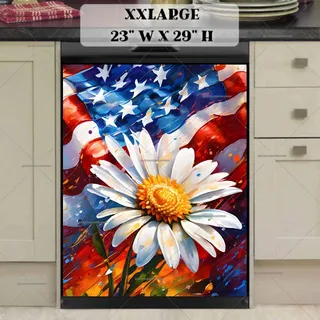 Preview of USA Flag with a Daisy magnet in XX Large size.