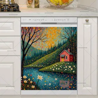 Preview of Pink Summer Cottage magnet.