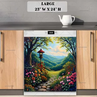 Preview of Blooming Country Path magnet in Large size.