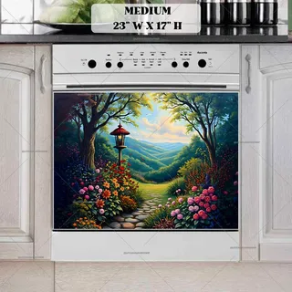Preview of Blooming Country Path magnet in Medium size.