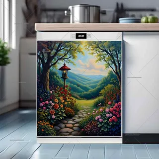 Preview of Blooming Country Path magnet.