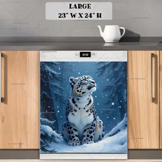 Preview of Snow Leopard in the Woods magnet in Large size.