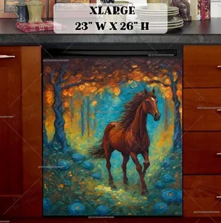 Preview of Horse in the Fantasy Forest magnet in Extra Large size.