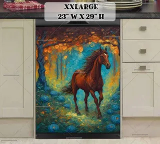 Preview of Horse in the Fantasy Forest magnet in XX Large size.