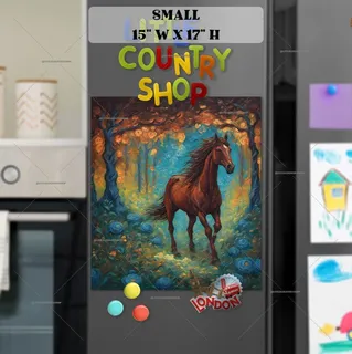 Preview of Horse in the Fantasy Forest magnet in Small size.