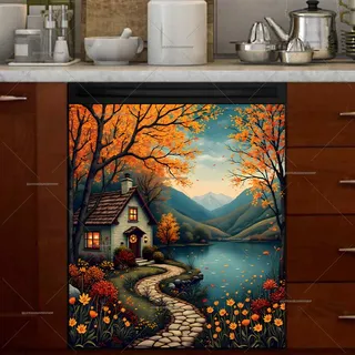Preview of Lovely Folklore Cottage magnet.
