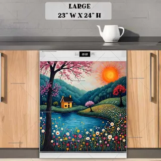 Preview of Little Cabin by the Lake magnet in Large size.