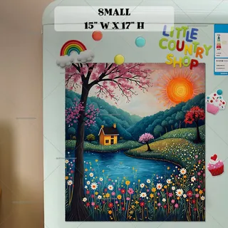 Preview of Little Cabin by the Lake magnet in Small size.