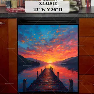 Preview of Old Pier in the Sunset magnet in Extra Large size.
