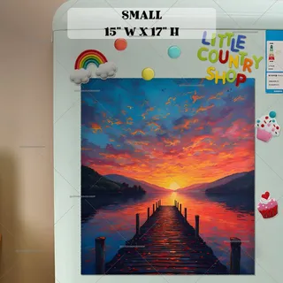 Preview of Old Pier in the Sunset magnet in Small size.