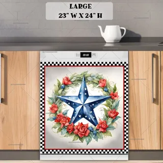 Preview of Patriot USA Star and Wreath magnet in Large size.