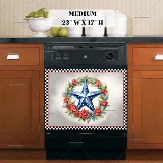 Preview of Patriot USA Star and Wreath magnet in Medium size.