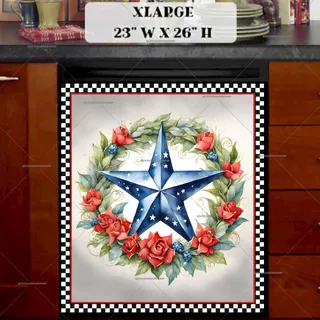 Preview of Patriot USA Star and Wreath magnet in Extra Large size.