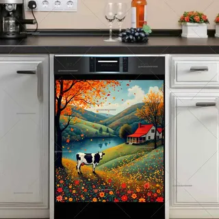Preview of Autumn Farmhouse by the Lake magnet.