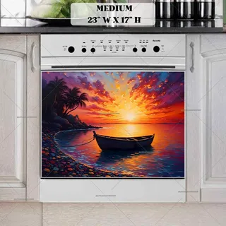 Preview of Little Boat in the Sunset magnet in Medium size.