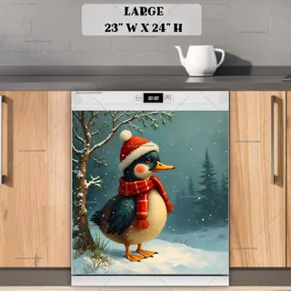 Preview of Cute Christmas Duck magnet in Large size.