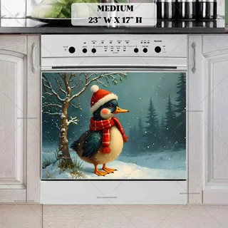 Preview of Cute Christmas Duck magnet in Medium size.