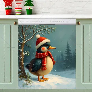Preview of Cute Christmas Duck magnet.