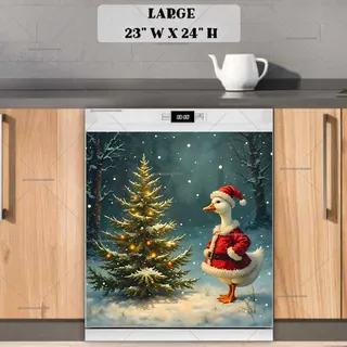 Preview of Cute Christmas Goose magnet in Large size.