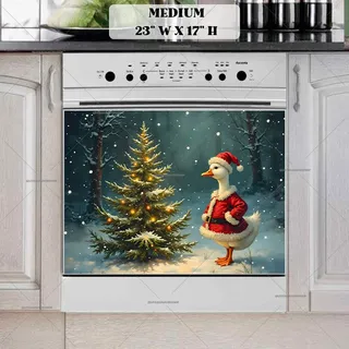 Preview of Cute Christmas Goose magnet in Medium size.