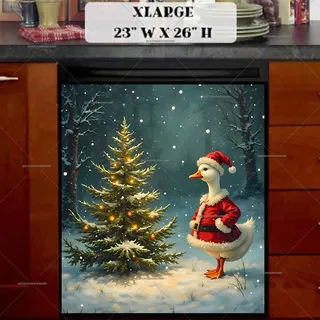 Preview of Cute Christmas Goose magnet in Extra Large size.