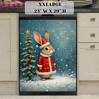 Preview of Cute Christmas Santa Bunny magnet in XX Large size.