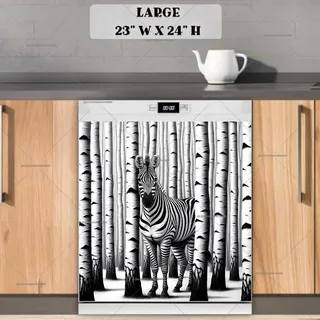 Preview of Abstract Zebra in the Woods magnet in Large size.