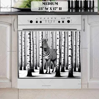 Preview of Abstract Zebra in the Woods magnet in Medium size.