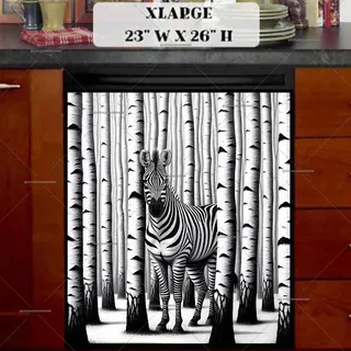 Preview of Abstract Zebra in the Woods magnet in Extra Large size.
