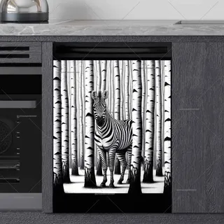 Preview of Abstract Zebra in the Woods magnet.