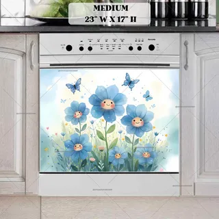 Preview of Cute Kawaii Flower Garden magnet in Medium size.