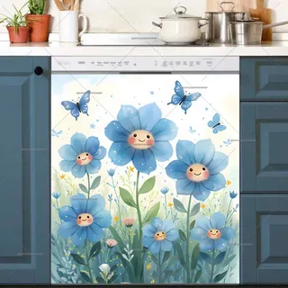 Preview of Cute Kawaii Flower Garden magnet.
