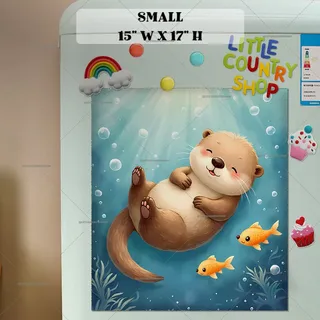Preview of Otter Baby in the Lake magnet in Small size.
