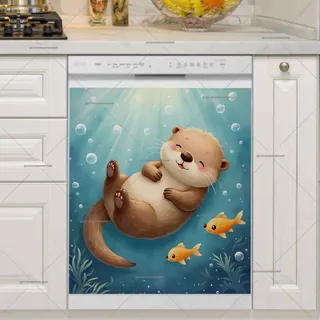 Preview of Otter Baby in the Lake magnet.