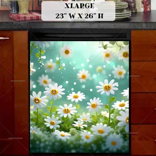 Preview of Little Smiling Daisies magnet in Extra Large size.