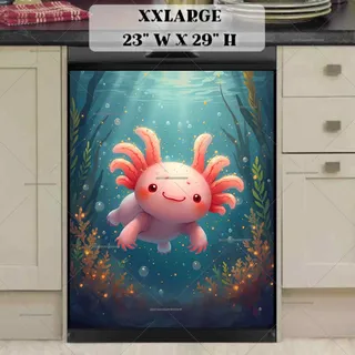 Preview of Cute Pink Axolotl magnet in XX Large size.