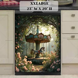 Preview of Victorian Carousel in the Garden magnet in XX Large size.