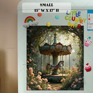 Preview of Victorian Carousel in the Garden magnet in Small size.