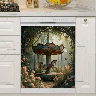 Preview of Victorian Carousel in the Garden magnet.