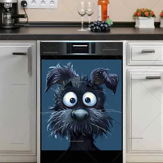 Preview of Silly Black Dog magnet.