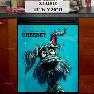 Preview of Cute Hungry Dog magnet in Extra Large size.