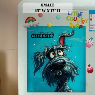 Preview of Cute Hungry Dog magnet in Small size.