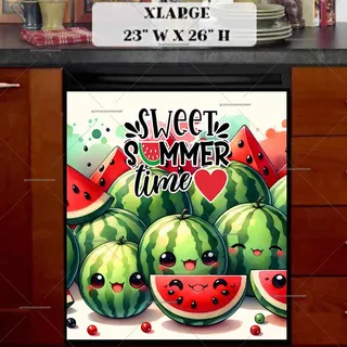 Preview of Sweet Summer Time Watermelons magnet in Extra Large size.