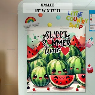 Preview of Sweet Summer Time Watermelons magnet in Small size.