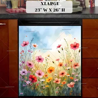 Preview of Summer Wildflower Field magnet in Extra Large size.