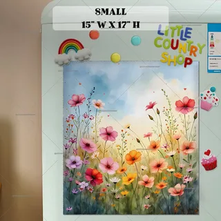 Preview of Summer Wildflower Field magnet in Small size.