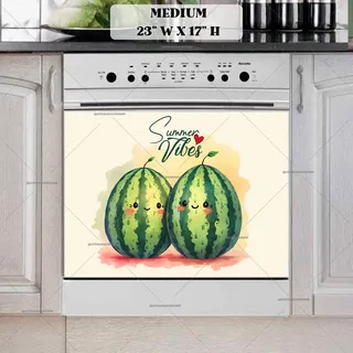 Preview of Summer Vibes Watermelons magnet in Medium size.
